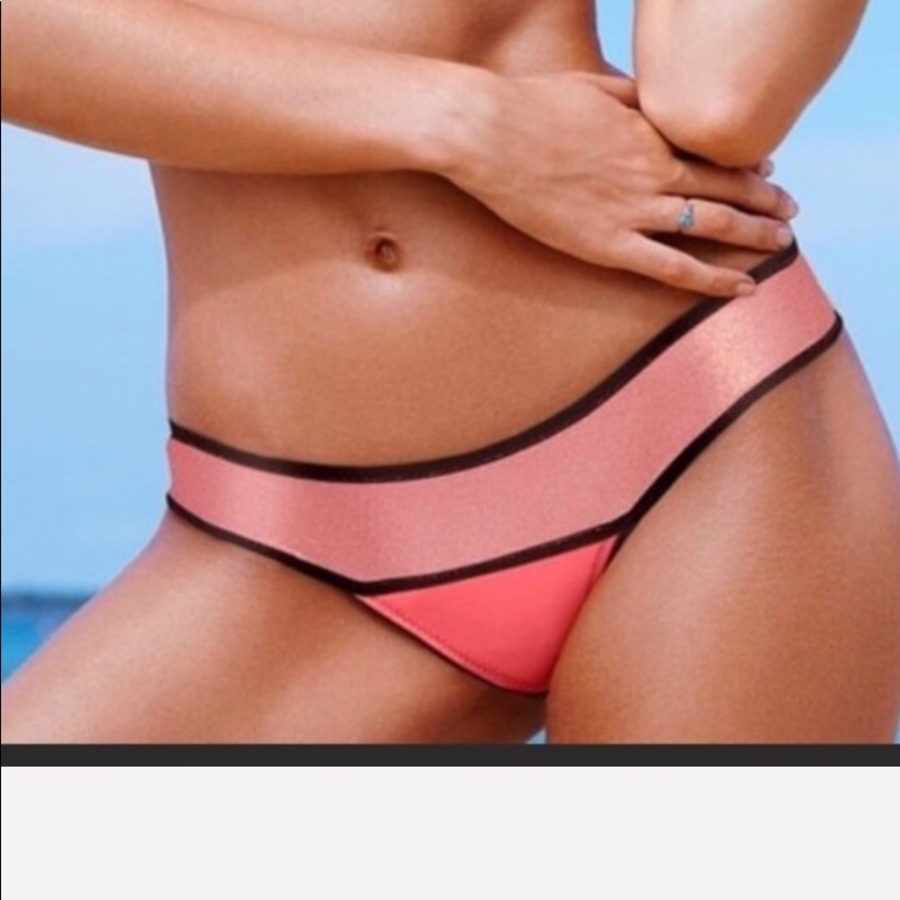 💕Like new VS colorblock neon pink bikini bottoms - Picture 1 of 5